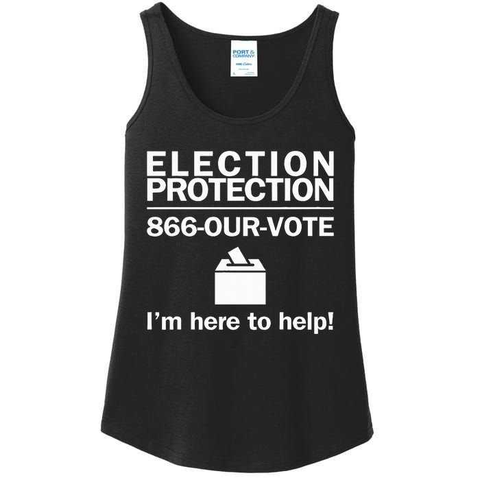 Election Protection IM Here To Help Vote Society Ladies Essential Tank