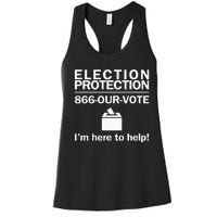 Election Protection IM Here To Help Vote Society Women's Racerback Tank