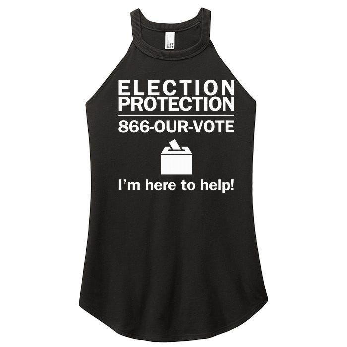 Election Protection IM Here To Help Vote Society Women's Perfect Tri Rocker Tank