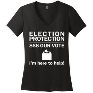 Election Protection IM Here To Help Vote Society Women's V-Neck T-Shirt