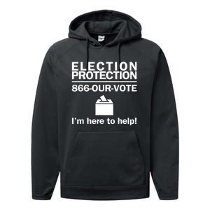 Election Protection IM Here To Help Vote Society Performance Fleece Hoodie