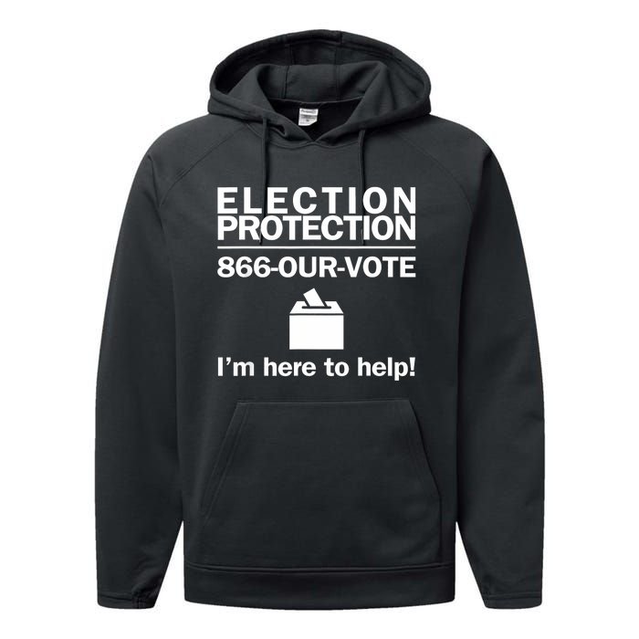 Election Protection IM Here To Help Vote Society Performance Fleece Hoodie