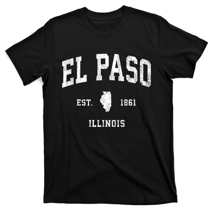 El Paso Illinois Il Vintage Athletic Sports T-Shirt