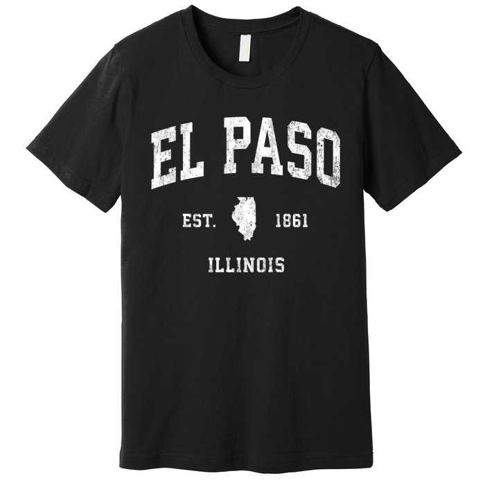 El Paso Illinois Il Vintage Athletic Sports Premium T-Shirt