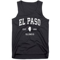 El Paso Illinois Il Vintage Athletic Sports Tank Top