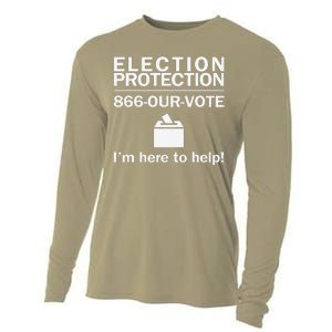 Election Protection IM Here To Help Vote Society Cooling Performance Long Sleeve Crew