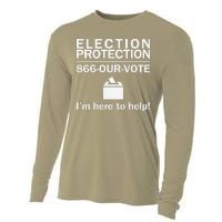 Election Protection IM Here To Help Vote Society Cooling Performance Long Sleeve Crew