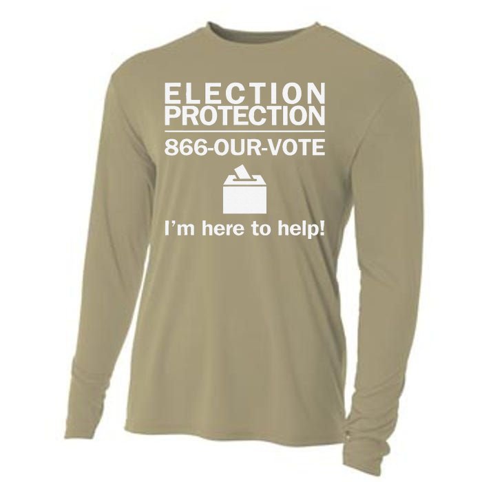 Election Protection IM Here To Help Vote Society Cooling Performance Long Sleeve Crew