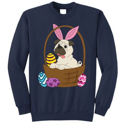 Easter Pug In Basket For Pug Lovers Sweatshirt