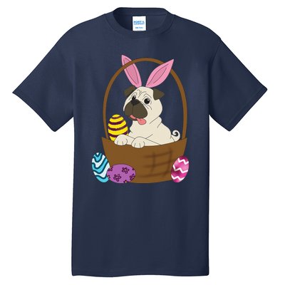 Easter Pug In Basket For Pug Lovers Tall T-Shirt