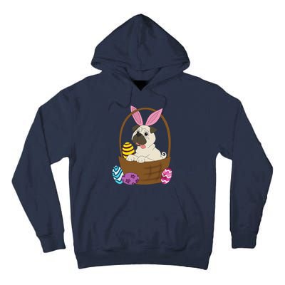 Easter Pug In Basket For Pug Lovers Tall Hoodie