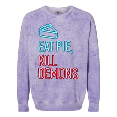 Eat Pie Kill Demons Supernatural Colorblast Crewneck Sweatshirt