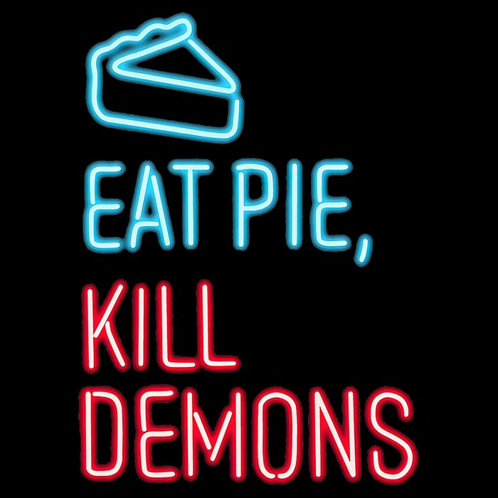 Eat Pie Kill Demons Supernatural City Backpack