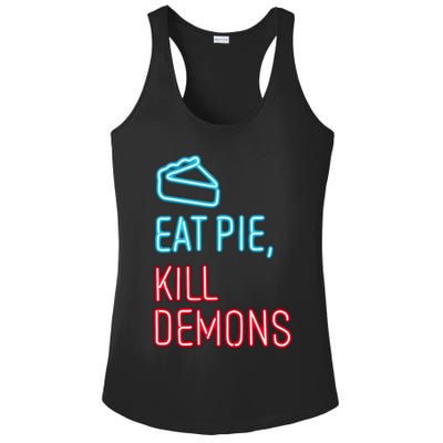 Eat Pie Kill Demons Supernatural Ladies PosiCharge Competitor Racerback Tank