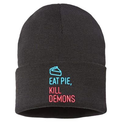 Eat Pie Kill Demons Supernatural Sustainable Knit Beanie