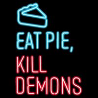 Eat Pie Kill Demons Supernatural Short Acrylic Beanie