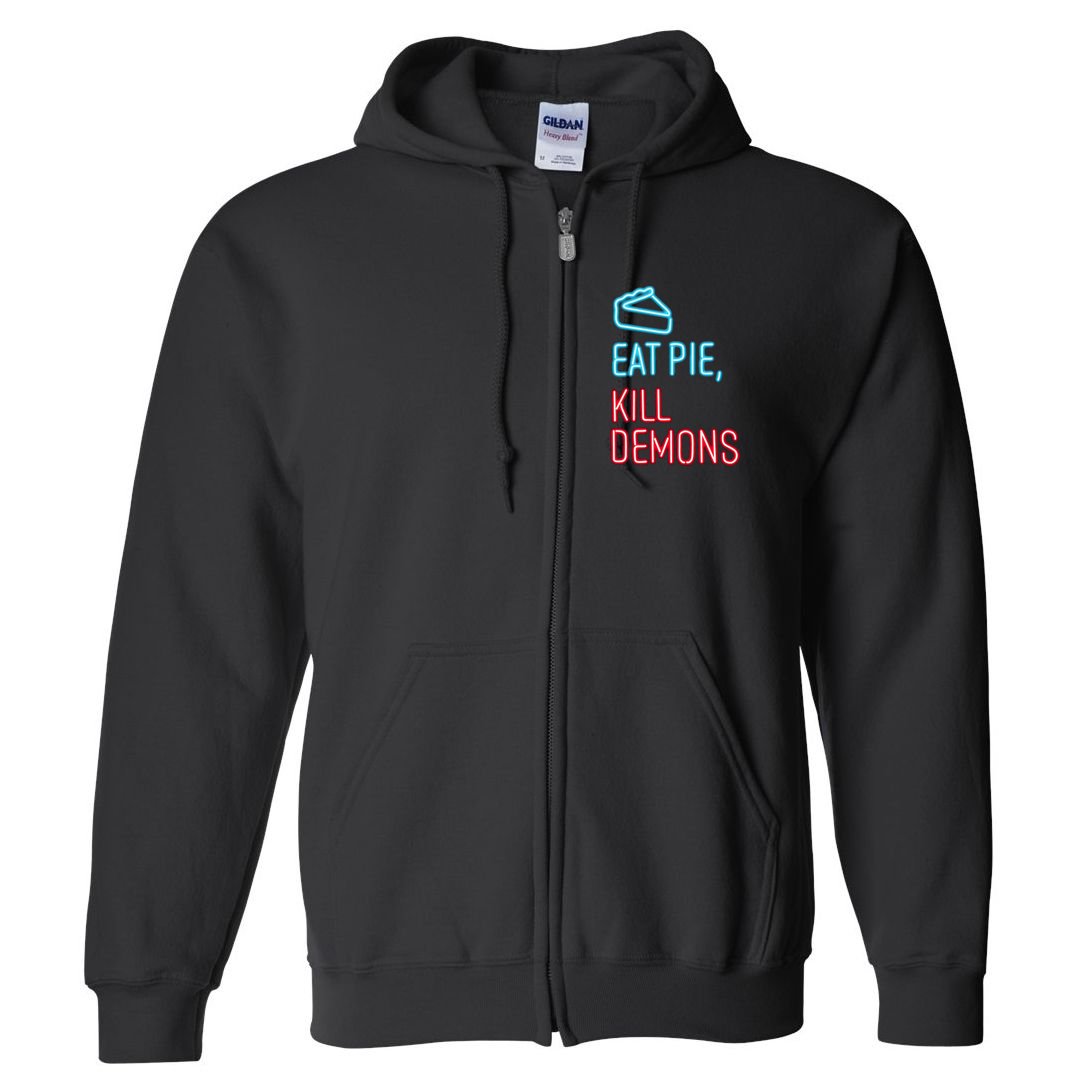 Eat Pie Kill Demons Supernatural Full Zip Hoodie
