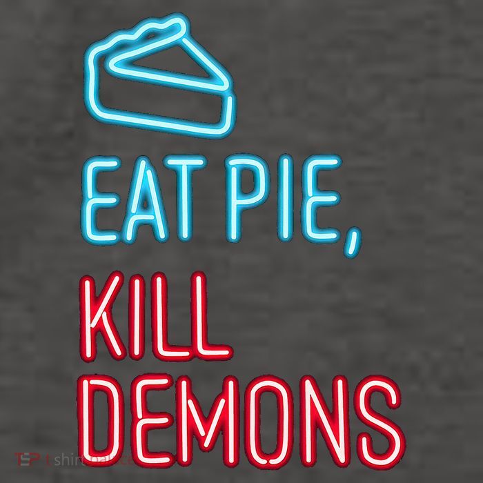 Eat Pie Kill Demons Supernatural Vector Backpack
