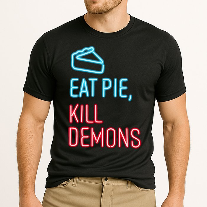 Eat Pie Kill Demons Supernatural Cooling Performance Crew T-Shirt