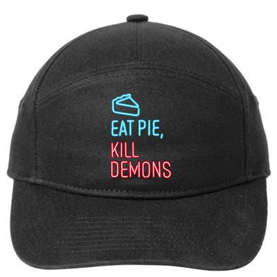 Eat Pie Kill Demons Supernatural 7-Panel Snapback Hat