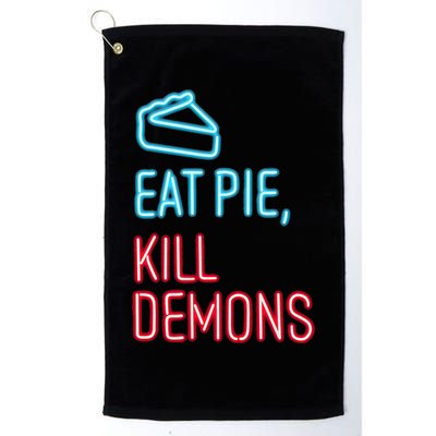 Eat Pie Kill Demons Supernatural Golf Towel