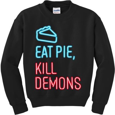 Eat Pie Kill Demons Supernatural Kids Sweatshirt