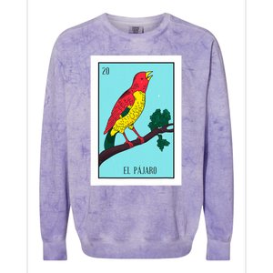 El Pajaro Lottery Card Gift The Bird Card Mexican Lottery Colorblast Crewneck Sweatshirt