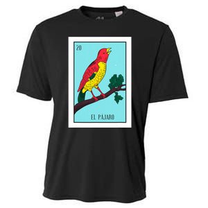 El Pajaro Lottery Card Gift The Bird Card Mexican Lottery Cooling Performance Crew T-Shirt