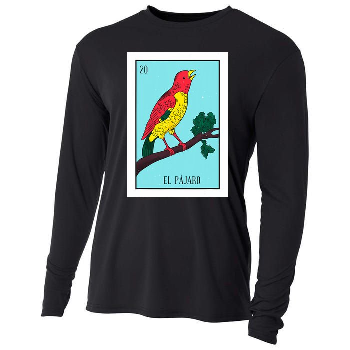 El Pajaro Lottery Card Gift The Bird Card Mexican Lottery Cooling Performance Long Sleeve Crew