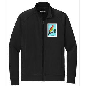 El Pajaro Lottery Card Gift The Bird Card Mexican Lottery Stretch Full-Zip Cadet Jacket