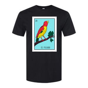 El Pajaro Lottery Card Gift The Bird Card Mexican Lottery Softstyle CVC T-Shirt