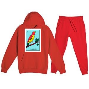 El Pajaro Lottery Card Gift The Bird Card Mexican Lottery Premium Hooded Sweatsuit Set