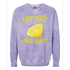 Easy Peasy Lemon Squeezy Funny Lemon Summer Lemonade Colorblast Crewneck Sweatshirt