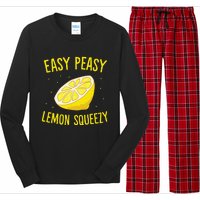 Easy Peasy Lemon Squeezy Funny Lemon Summer Lemonade Long Sleeve Pajama Set