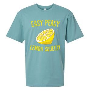 Easy Peasy Lemon Squeezy Funny Lemon Summer Lemonade Sueded Cloud Jersey T-Shirt