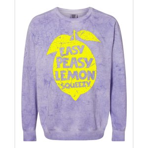 Easy Peasy Lemon Squeezy Funny Lemon Summer Lemonade Colorblast Crewneck Sweatshirt