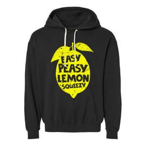 Easy Peasy Lemon Squeezy Funny Lemon Summer Lemonade Garment-Dyed Fleece Hoodie