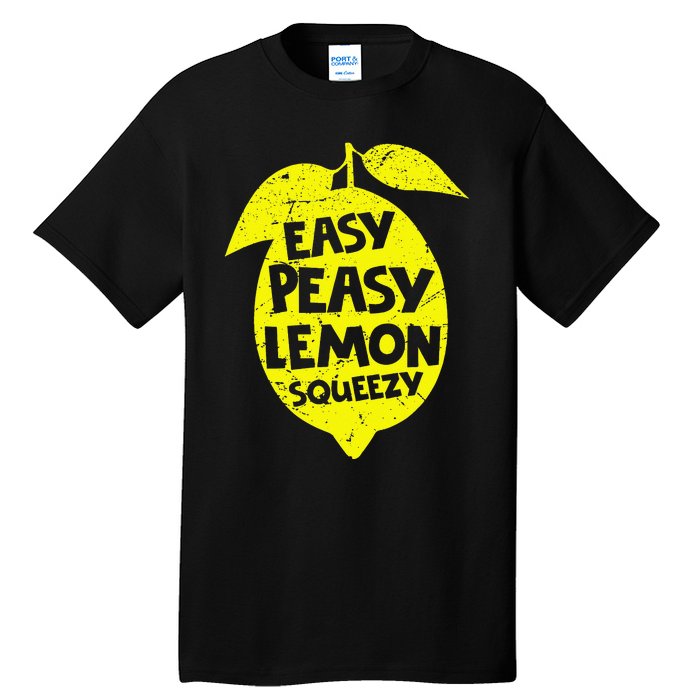 Easy Peasy Lemon Squeezy Funny Lemon Summer Lemonade Tall T-Shirt