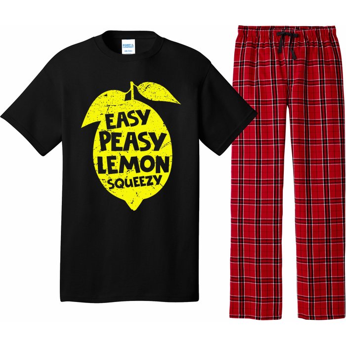 Easy Peasy Lemon Squeezy Funny Lemon Summer Lemonade Pajama Set