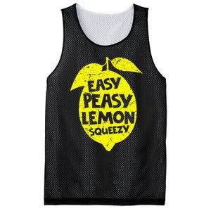 Easy Peasy Lemon Squeezy Funny Lemon Summer Lemonade Mesh Reversible Basketball Jersey Tank