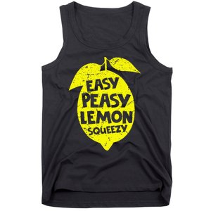 Easy Peasy Lemon Squeezy Funny Lemon Summer Lemonade Tank Top