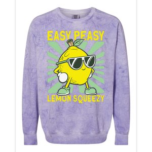 Easy Peasy Lemon Squeezy Lemonade Stand Boss Colorblast Crewneck Sweatshirt