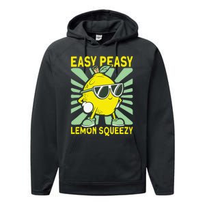 Easy Peasy Lemon Squeezy Lemonade Stand Boss Performance Fleece Hoodie