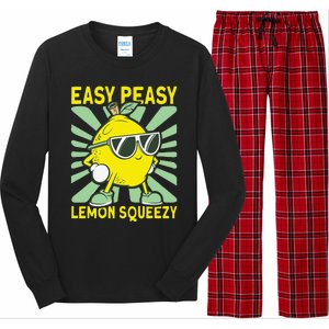 Easy Peasy Lemon Squeezy Lemonade Stand Boss Long Sleeve Pajama Set