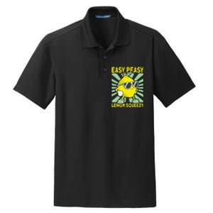 Easy Peasy Lemon Squeezy Lemonade Stand Boss Dry Zone Grid Polo