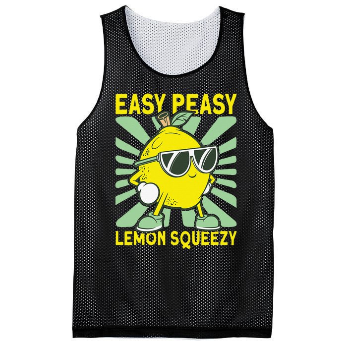 Easy Peasy Lemon Squeezy Lemonade Stand Boss Mesh Reversible Basketball Jersey Tank