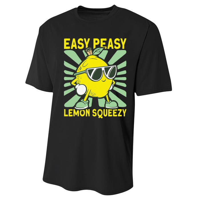 Easy Peasy Lemon Squeezy Lemonade Stand Boss Performance Sprint T-Shirt