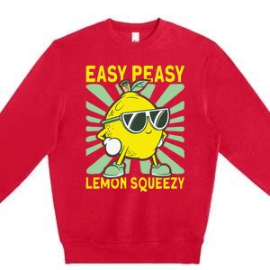 Easy Peasy Lemon Squeezy Lemonade Stand Boss Premium Crewneck Sweatshirt