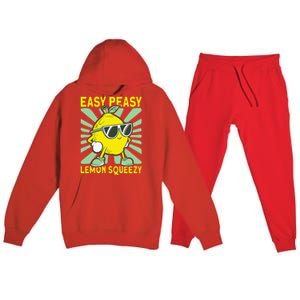 Easy Peasy Lemon Squeezy Lemonade Stand Boss Premium Hooded Sweatsuit Set