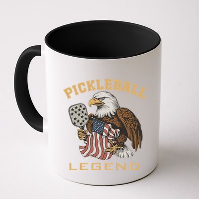 Eagle Paddleball Lover Usa Eagle American Pickleball Player Mug